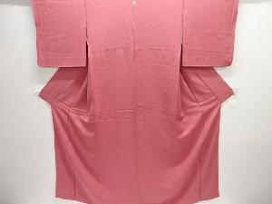 織柄一つ紋色無地着物